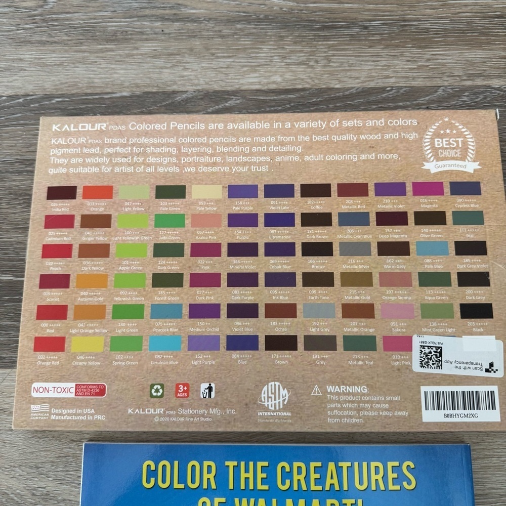 Kalour 72-count premium colored pencils soft cores & People of Walmart Colorbook - Picture 4 of 6